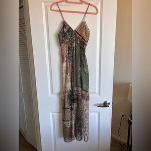 Zara Paisley Patchwork Maxi Dress